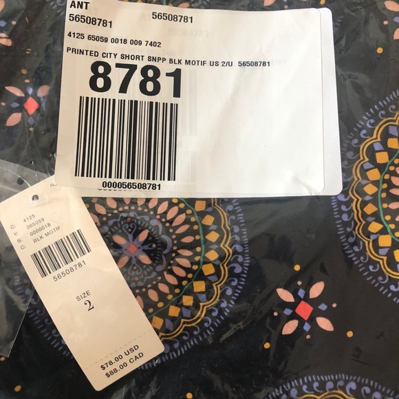 Anthropologie | MAEVE ABSTRACT CITY SHORTS | Sz 2 - Picture 3 of 4